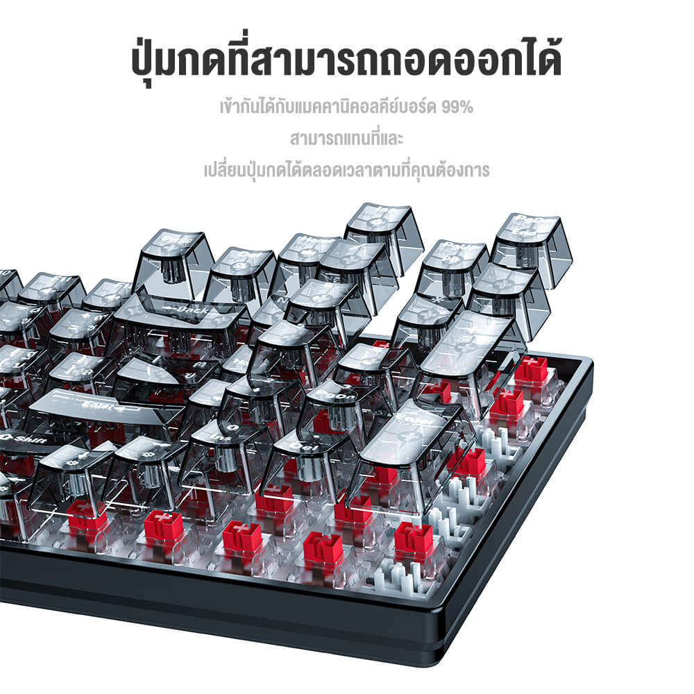 คีย์บอร์ดเกมมิ่ง ONIKUMA HIKARI GAMING KEYBOARD - สีดำ (BLUE SWITCH) (TH/EN)_6